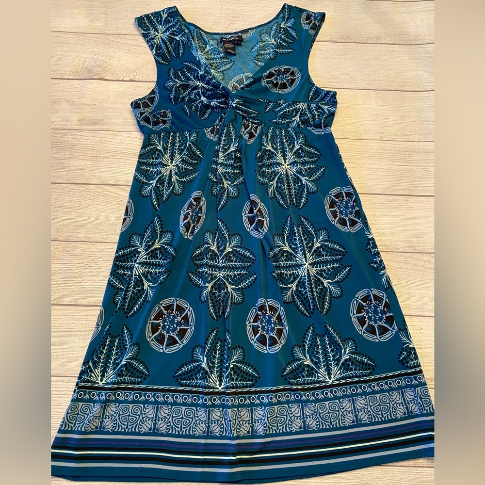 Blue Patterned Dress